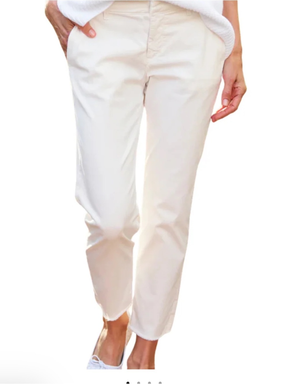 FRANK AND EILEEN ICONIC WICKLOW COTTON CROPPED PANT SIZE 00